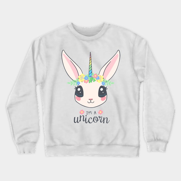 I'm a unicorn bunny Crewneck Sweatshirt by Ch4rg3r